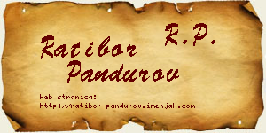 Ratibor Pandurov vizit kartica